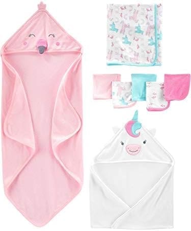 Simple Joys by Carter's Juego de 8 Piezas con Toallas y Manopla de Baño Unisex Bebés, Paquetes Múltiples