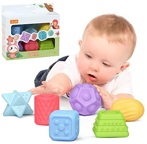 Juguetes para bebés Bolas de apilamiento para bebés de 0 a 6 meses, Juguetes  educativos de compresión suave, Juguetes para masticar la dentición Juguetes  para el baño del bebé Niños pequeños 0-3