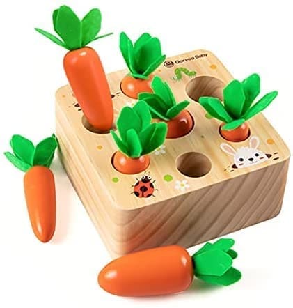 XIAPIA Juguetes Montessori 1 Años,Juguetes de Madera Niños Juego de Clasificación Rompecabezas Juguetes Educativos Regalo Bebe de Cumpleaños