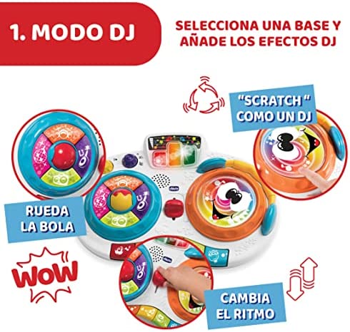 Piano Vaquita Chicco – Sonajero Y Juguete Musical Con 3 Teclas, 12 Melodías Y Luces – Bilingüe Español/inglés, Para Bebés De 6 Meses En Adelante