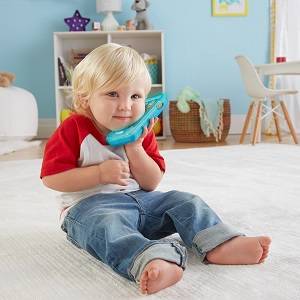 Fisher-Price Teléfono aprende con perrito, juguete bebé +1 año (Mattel FPR17)