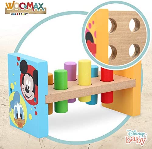 WOOMAX Giocattolo educativo con forme, numeri e anelli