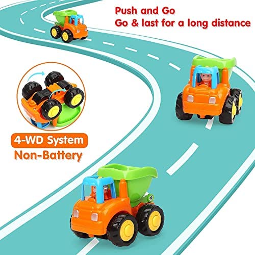 Coche De Juguete Para Bebé De 6 A 12 M, Coche De Fricción Infantil De Goma Suave, Vehículos Inercial De Empuje Y Go, Sonajero De Mano Enrollable, Regalo Para Niños - AliExprs 26