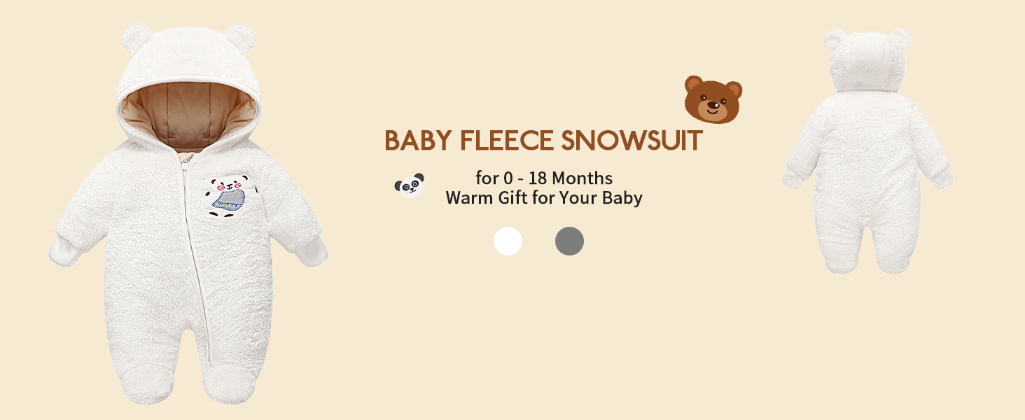 Bebé Traje de Nieve Ropa de Invierno Footed Peleles 