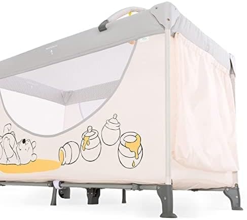 hauck Disney Dream N Play Go Cuna de Viaje, Cuna Viaje Bebe desde el Nacimiento hasta 15 kg, Parque Infantil con Ruedas, Plegable, 120 x 60 cm, Winnie Beige