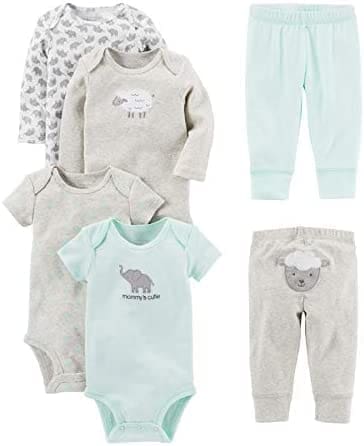 Simple Joys by Carter's Set de 6 Bodies (Manga Corta y Larga) y Sets de Pantalones Unisex Bebés