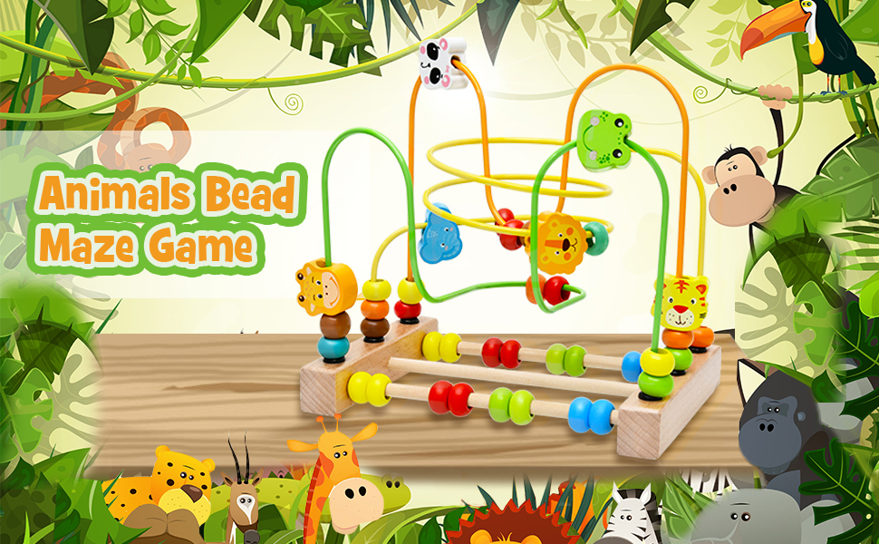Giocattolo Montessori 3 In 1 In Legno Per Bambini 1-4 Anni – Giochi Educativi Con Borsa Portaoggetti