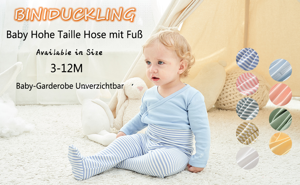 Pantalones de cintura alta con pie para niños y niñas.