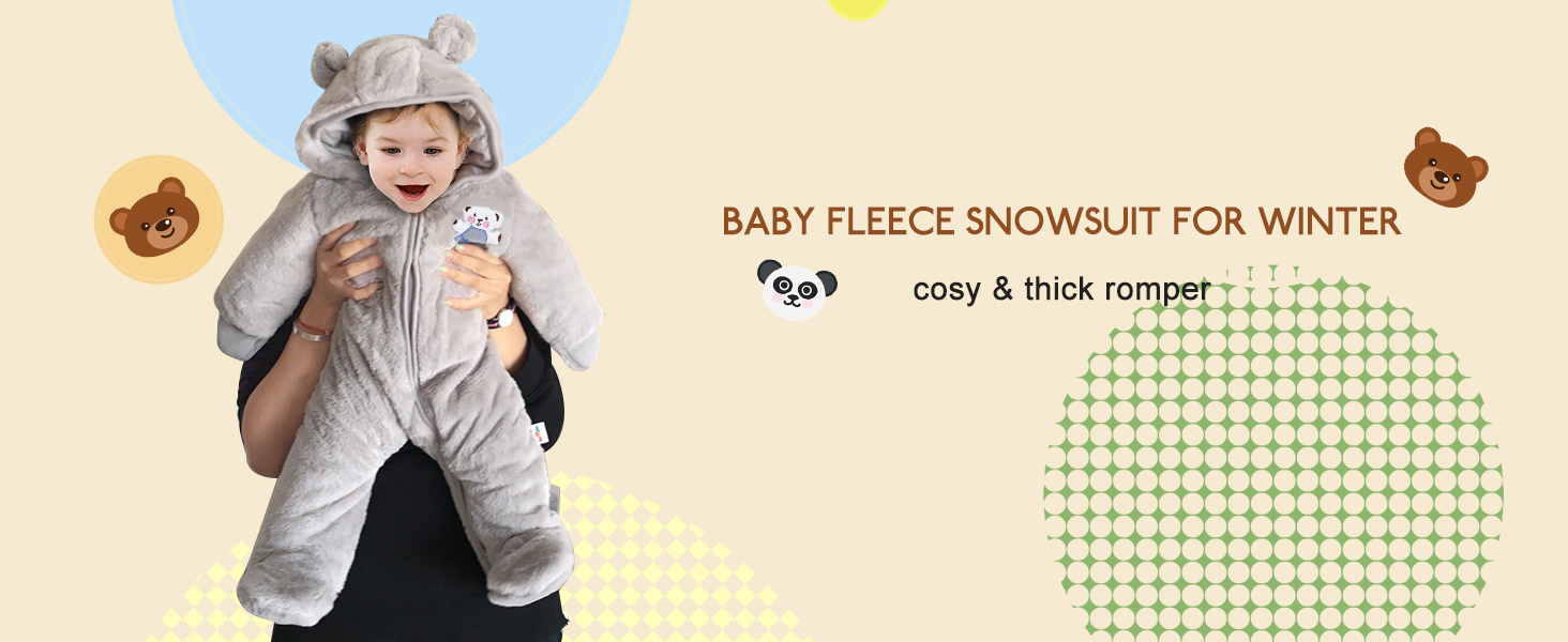 Bebé Traje de Nieve Ropa de Invierno Footed Peleles 