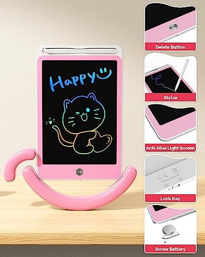 Tableta De Escritura LCD De 8.5 Pulgadas ORSEN – Pizarra Electrónica Para Dibujar Y Escribir, Regalo Para Niños De 3 A 8 Años (Blanco-Azul-Rosa)