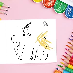 cuaderno de unicornios para colorear
