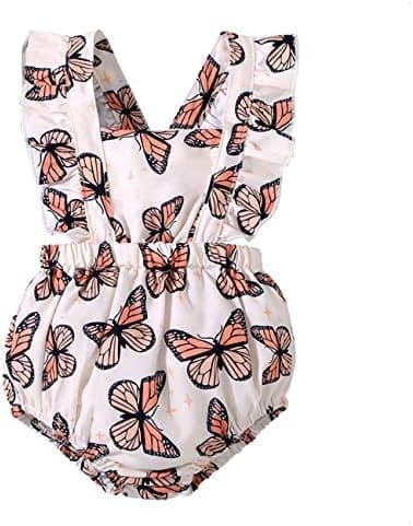 Recién nacido bebé niña ropa bebé romper floral tirante vestido traje