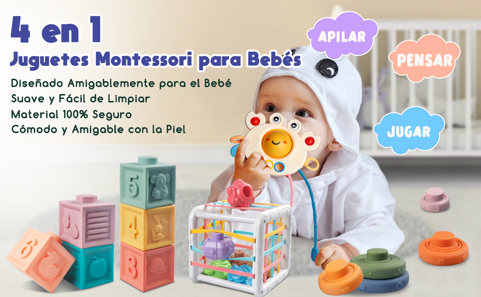Aliex 4 in 1 Juguetes Montessori Bebes