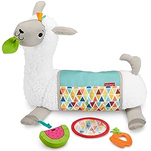 Fisher-Price - Llama Crece Conmigo, Cojín Juguete Sensorial para Bebé Recién Nacido (Mattel GLK39)