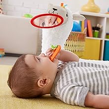 Fisher-Price - Llama Crece Conmigo, Cojín Juguete Sensorial para Bebé Recién Nacido (Mattel GLK39)