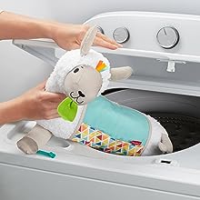 Fisher-Price - Llama Crece Conmigo, Cojín Juguete Sensorial para Bebé Recién Nacido (Mattel GLK39)