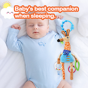 baby hanging rattletoy newbornsensory toys babies 0-3 months pushchair toys baby gift Crocod toy