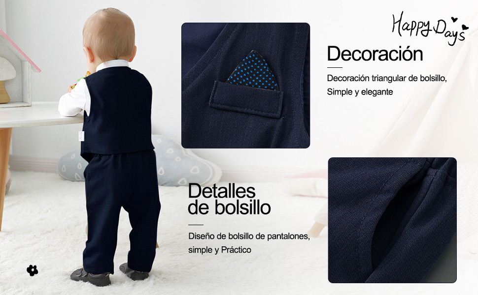Baby Boys Conjunto de roupa fato formal 3-24 meses