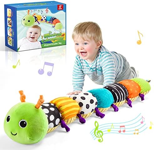 Toyzey Juguetes Bebes 0-6 Meses, Regalos para Bebé 0-6 Meses Juguete Montessori  Bebé 0-6 Meses Peluche Musical Oruga Bebé Regalo para Recién Nacido 0-6  Meses Juguete Sensorial 0-6 Meses para Bebé