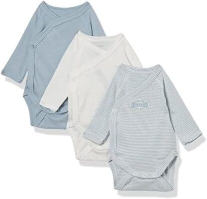 Petit Bateau Body de Manga Larga para recién Nacido (Pack de 3) Unisex bebé