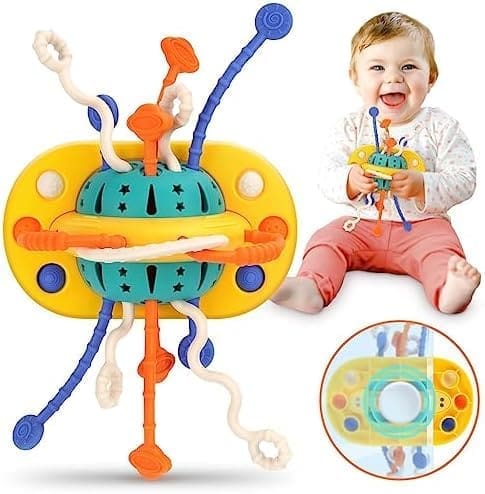 Juguetes Montessori para niños de 1 año, juguete de actividad de cuerda de  viaje para bebés de 6 a 12 meses, juguetes sensoriales para habilidades